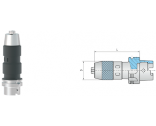 Самозатягивающийся сверлильный патрон HSK100A-APU13-155